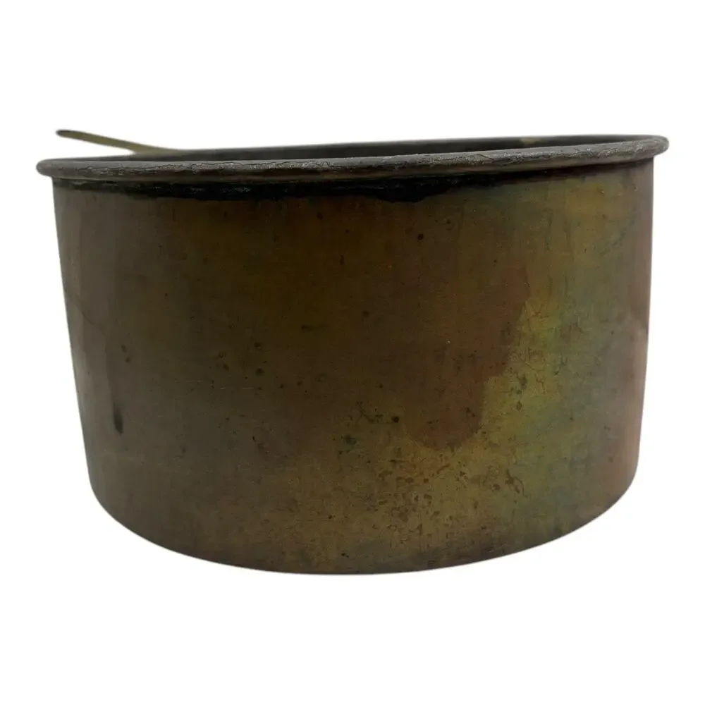 Antique/ Vintage Copper Saucepan with Brass Handle Tin Lined, Hand‎ Riveted